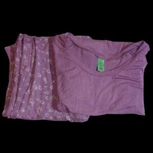 NWOT Honeydew Women's Pink Pajama Set Top & Bottom XL 2-Piece Sleepwear